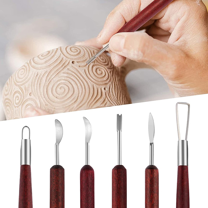 Wood Chisel Set - 6PCS Scolpire Ceramica Strumenti di Argilla