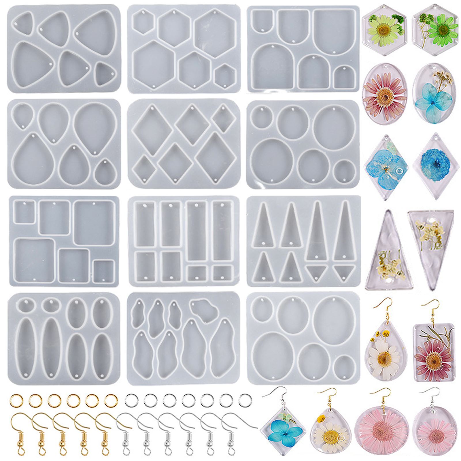 Woodworking Resin - Ciondolo orecchino geometrico stampo in Silicone