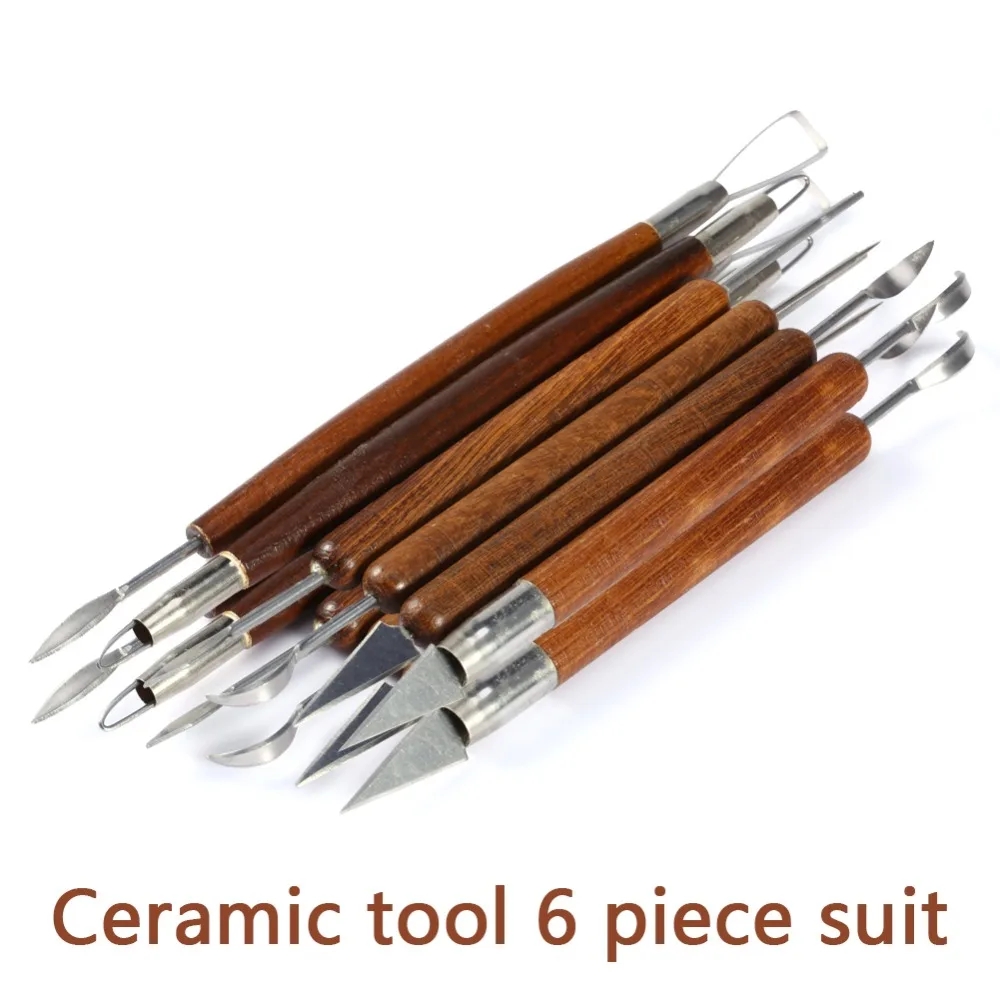 Wood Chisel Set - 6PCS Strumento per scolpire Ceramica Manico