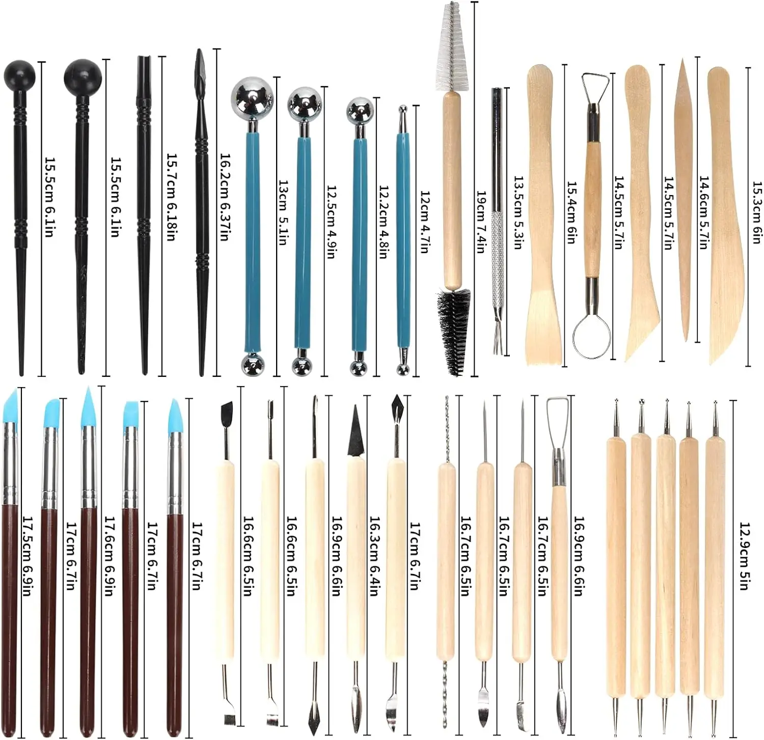 Wood Chisel Set - Set di attrezzi per ceramica da