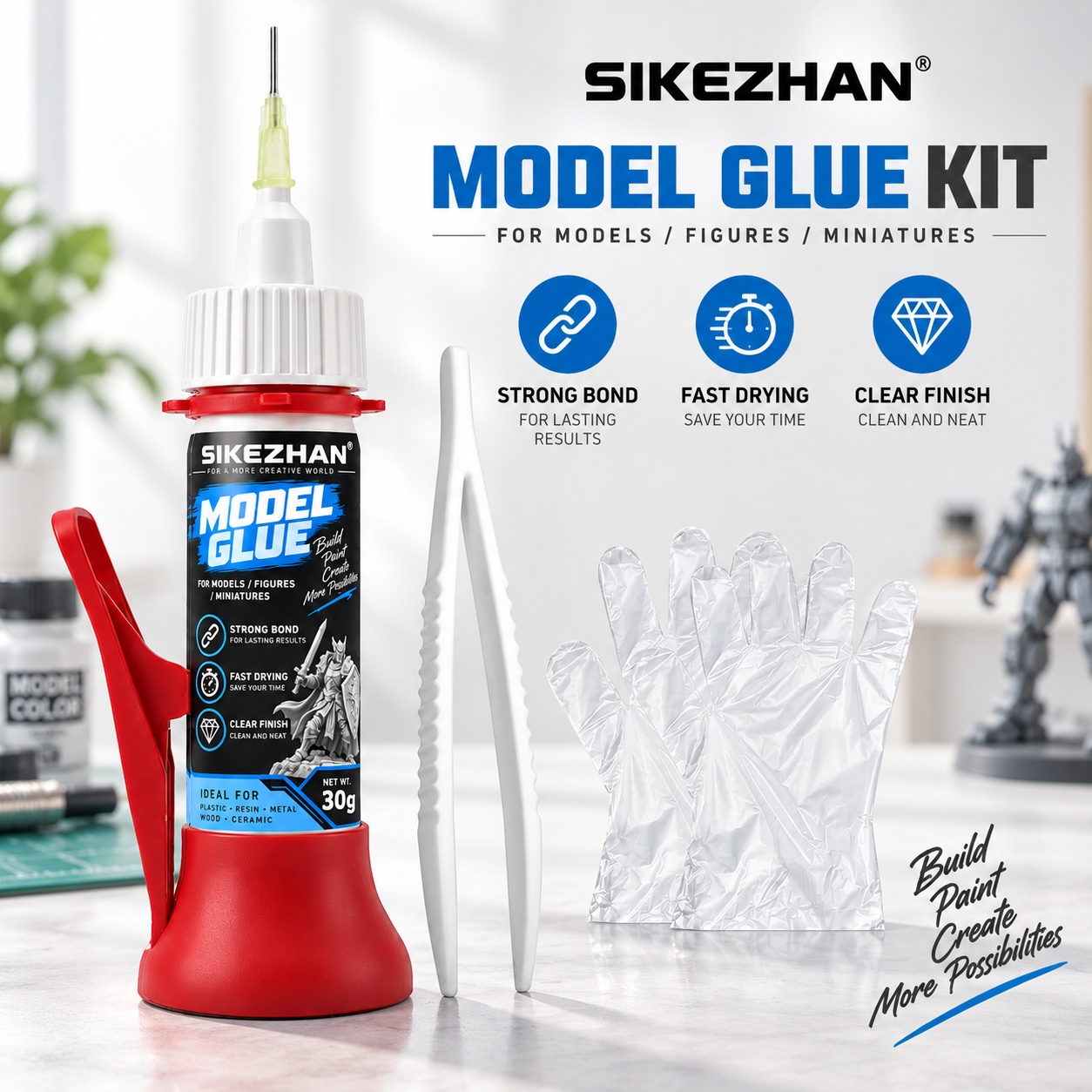 Woodworking Glue - Kit di colla modello SIKEZHAN 30g