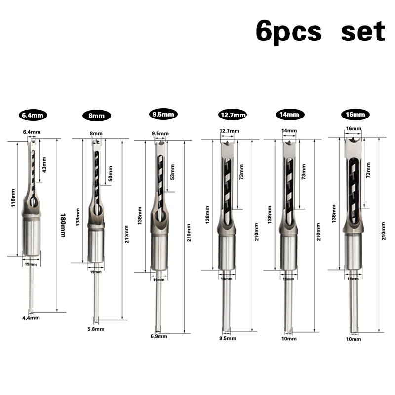 6PCS HSS Punte da trapano elic - Wood Chisel Set recensione e prezzo