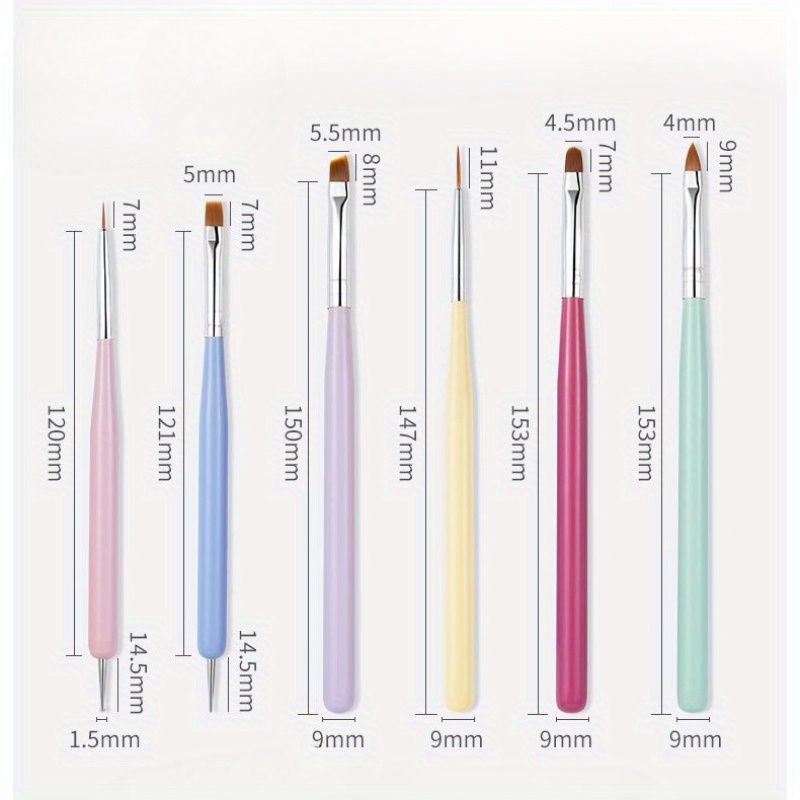 Set di 6 Pennelli per Nail Art - Wood Chisel Set recensione e prezzo